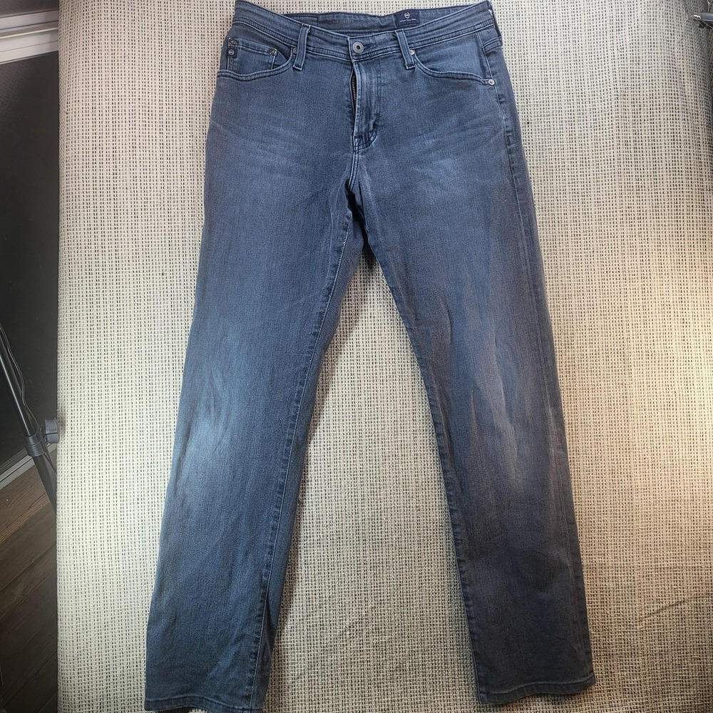 AG Adriano Goldschmied Jeans Mens 31x34 Gray The Everett Slim Straight Stretch - Picture 2 of 9